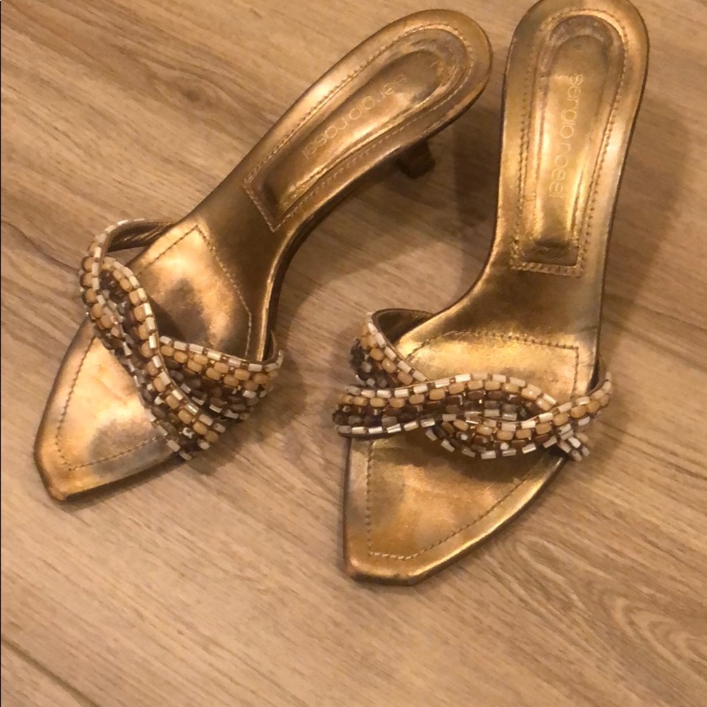 Sergio Rossi beaded slides